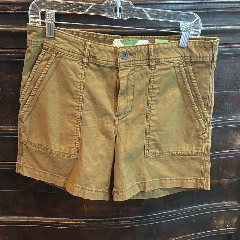 Anthropologie The Wanderer Utility Shorts Casual Active Size 25 Khaki Green